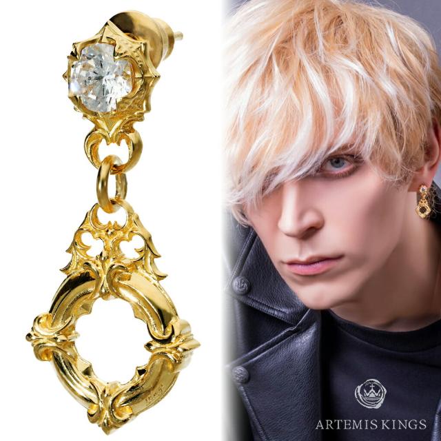 アルテミスキングス ARTEMISKINGS ゴシック リング ピアス 1P 片耳用 シルバー ゴールドカラー ブランド シルバーピアス スタッドピアス メンズ 9,636円