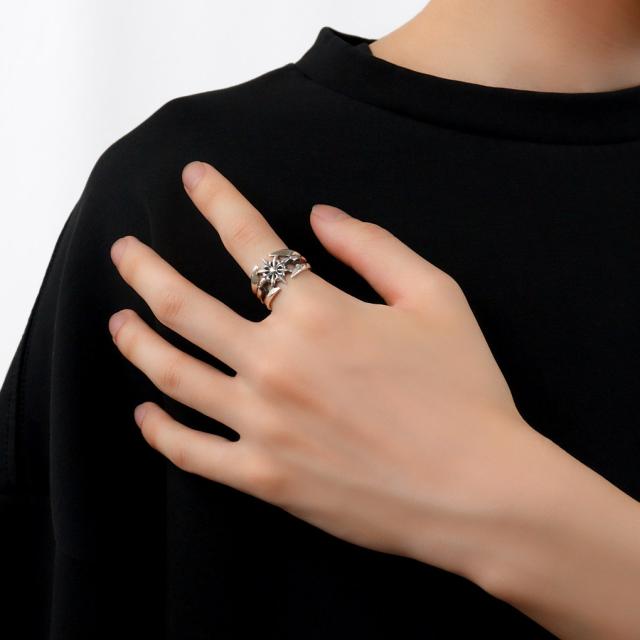 アトリエ縁 ジュノークロス リング シルバー 指輪 7〜25号 メンズリング Atelier-en- GRACE クロス 十字架 ユリ フレア リリー 百合の紋章 ブランド_2