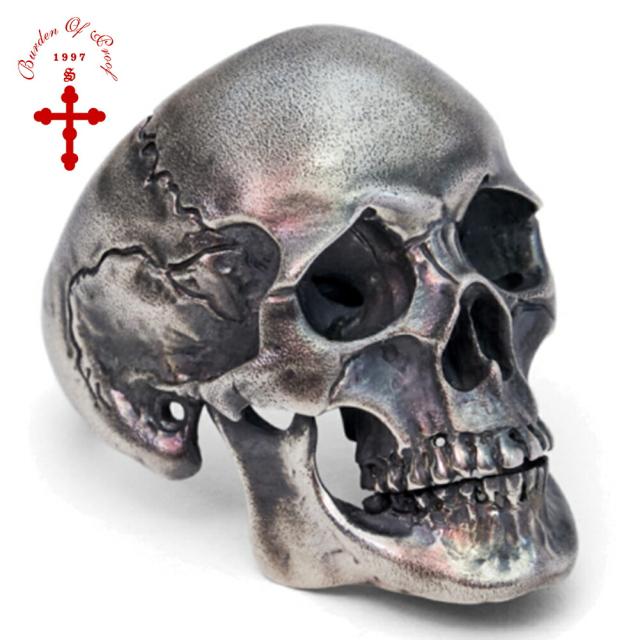 BURDEN OF PROOF The skull ring SV925 リング 指輪 11〜23号 シルバー 925 スカル ドクロ 髑髏 骸骨 頭蓋骨 立体 リアル シルバーリング メンズ 男性