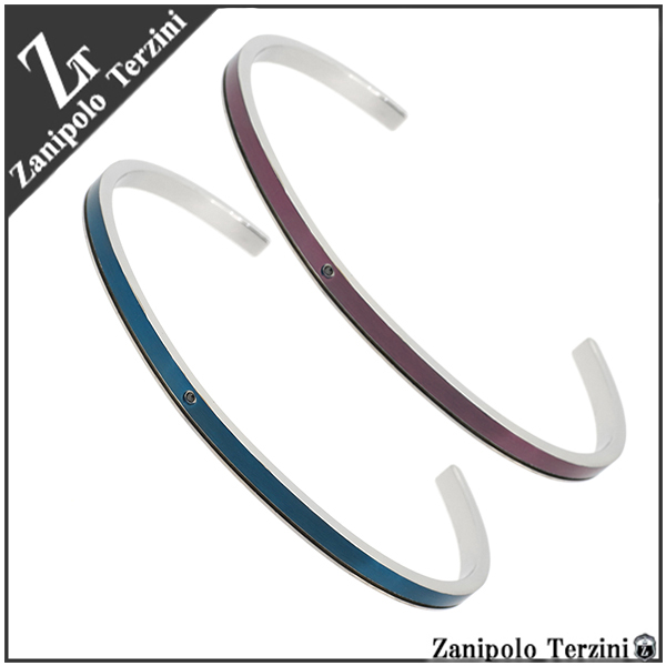 スマートライン サージカルステンレス メンズバングル Zanipolo Terzini   男性 腕輪 ブレスレット ブラックの通販は 7,800円