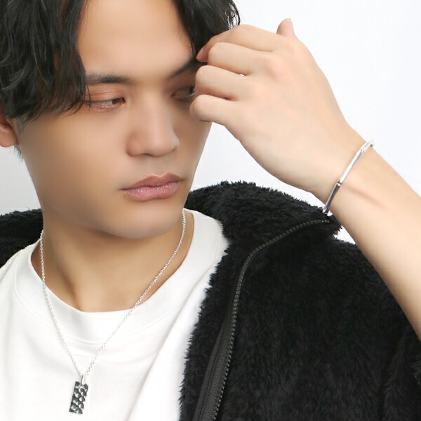 ライン バングル ブレスレット 腕輪 シルバー925 銀 シルバー シンプル さりげない 竹 和 和風 かっこいい 上品 大人 スマート スタイリッシュ 綺麗め_3