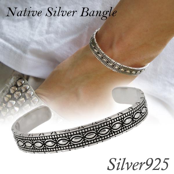 送料無料 幾何学模様 ネイティブ シルバーバングル シルバーアクセサリー メンズバングルの通販はau Pay マーケット 新宿銀の蔵 シルバーアクセサリーと天然石のお店