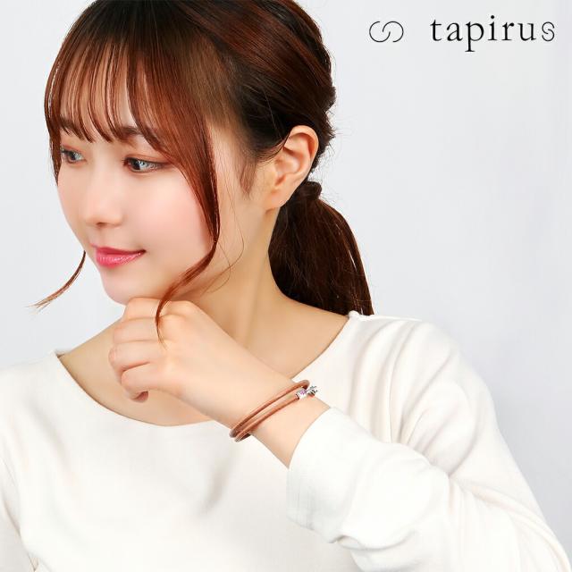 TAPIRUS 牛革 レザー ブレスレット 誕生石 二重巻き シンプル 刻印 メンズ レディース日本製 国産 本革 革 シルバー ブレス ブランド プレゼント 2連_1