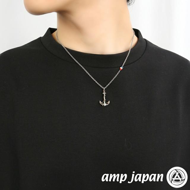 amp japan アンプジャパン 12AHO-350 アンカー シルバー ネックレス チェーン付き ペンダント メンズネックレス 錨 碇 海 マリン チャーム グッズ_2