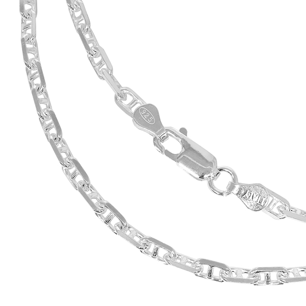 シルバーチェーン ネックレス チェーン アンカーチェーン 幅約3.3mm 60cm/シルバー925 ネックレス チェーンのみ メンズ_1