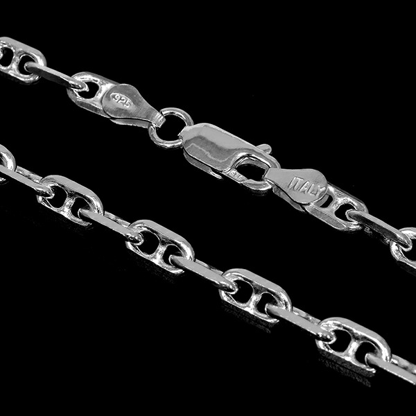 シルバーチェーン ネックレス チェーン アンカーチェーン 幅約4.0mm