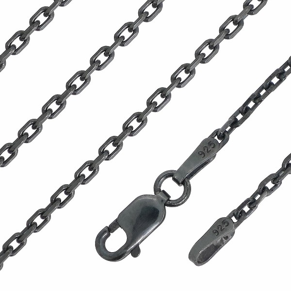 いぶし あずきチェーン 4面 カット シルバーチェーン 幅約1.9mm 80cm ネックレス チェーン シルバー 925 ネックレスチェーン チェーンネックレス 鎖_3