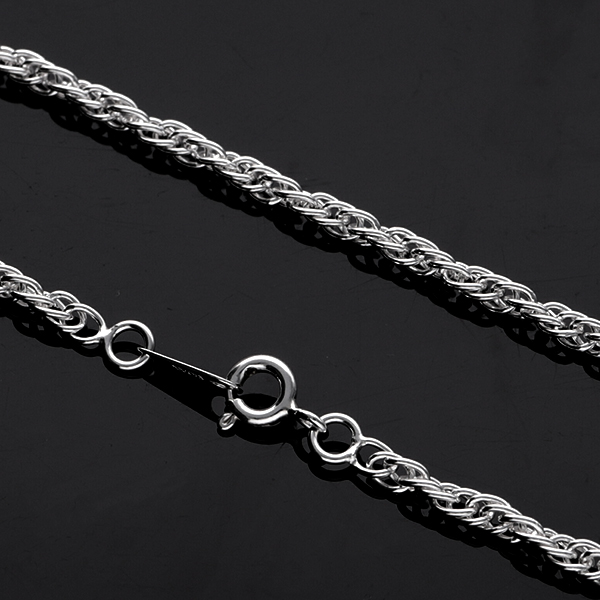 シルバーチェーン ネックレス チェーン ロープチェーン 幅約2.7mm 70cm