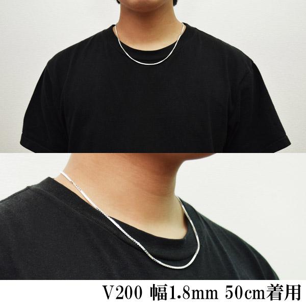 シルバーチェーン ネックレス チェーン ベネチアンチェーン 幅約1.8mm 55cm ベネチアン シルバー925チェーン シルバーネックレス チェーンのみ_3