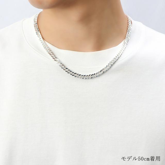 ダブル 喜平チェーン 幅約6.8mm 60cm シルバー925 シルバー シルバー 