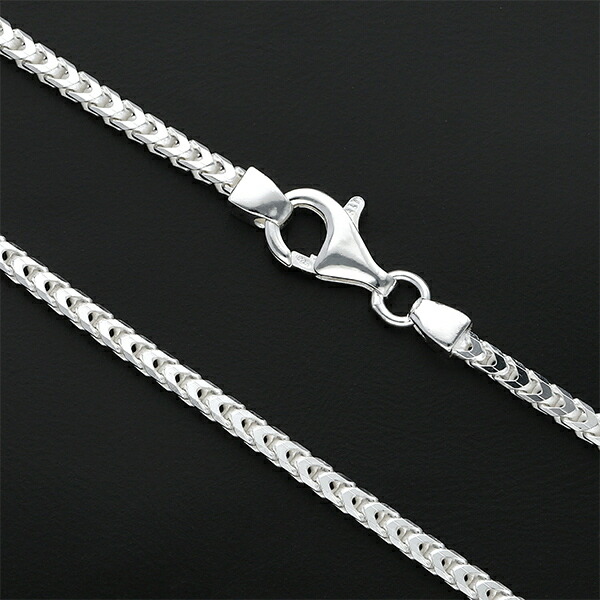 フランクリン シルバー チェーン 幅約2.5mm 45cm シルバーチェーン シルバーアクセサリー ネックレス フランコ 喜平 きへい 銀 シルバー925 チェーンのみ_2