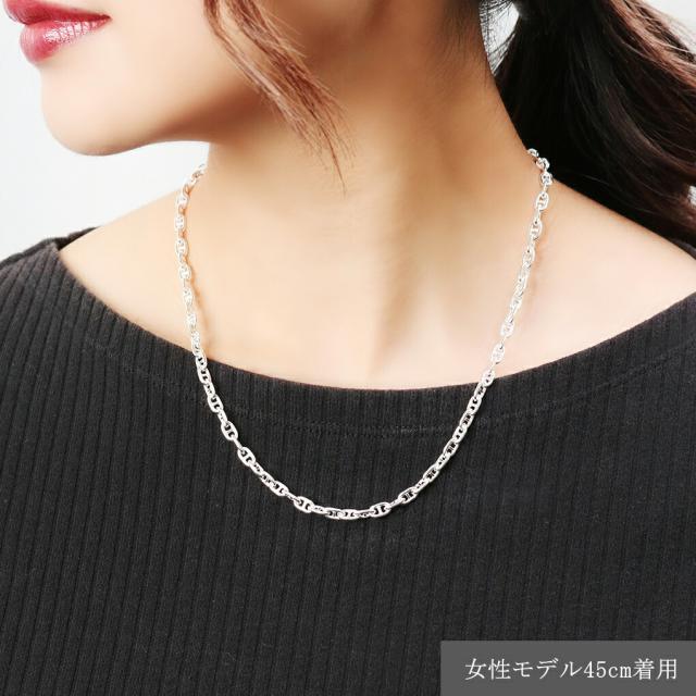 シルバーチェーン ネックレス チェーン マリンチェーン 幅約4.3mm 50cm シルバー シルバー925 アンカーチェーン マリーナチェーン チェーンネックレス_2