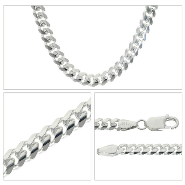 シルバー マイアミキューバンチェーン ネックレス 幅約5.0mm 60cm
