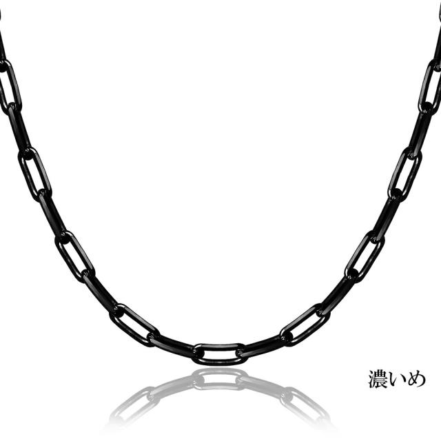 いぶし 長あずきチェーン 4面 カット 幅約3.0mm 40cm チェーン のみ シルバー 925 シルバーチェーン ネックレス 鎖 長小豆 長あずき 小豆 あずき_2