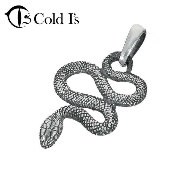 Cold I's アオダイショウ ペンダントトップ チャーム シルバー925 シルバーアクセサリー 青大将 日本蛇 ヘビ 蛇 スネーク パイソン ボア