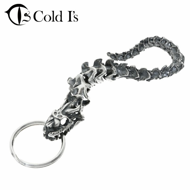 Cold I's スネーク スケルトン キーチェーン キーホルダー シルバー 925 蛇 ヘビ 爬虫類 は虫類 骨 骨格 リアル 生き物 動物 アニマル メンズ 男性の通販は