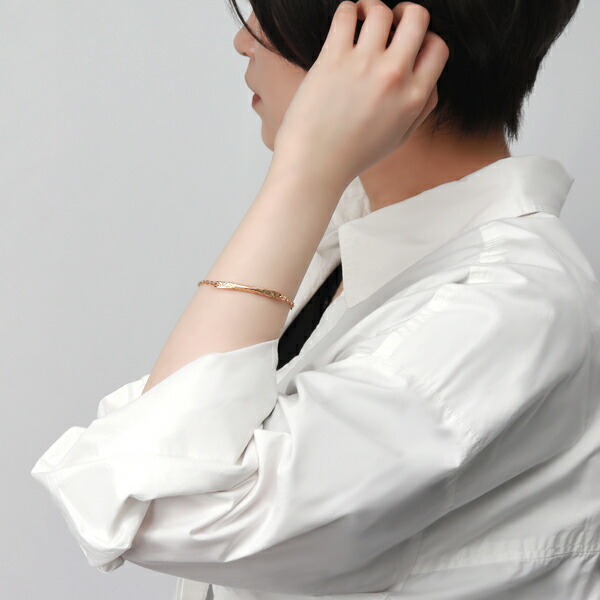 刻印無料 close to me K23RGP ハワイアン ブレスレット シルバー925 ゴールドコーティング K23 23金 金色 ハワイアンジュエリー 波 葉_5