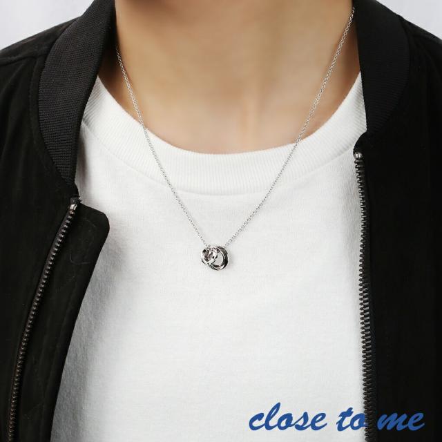 ペアネックレス 刻印無料 ブルー ダイヤモンド リング ハート カップル シルバー 925 close to me ペア ネックレス ペンダント お揃い ブラック_4