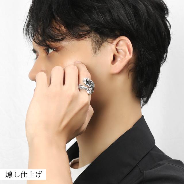 cure フェザー 巻きつき リング 指輪 11〜29号 シルバー 925 羽根 羽 翼 太め 太い ハード ワイルド シルバーリング メンズ レディース 男性 女性_4