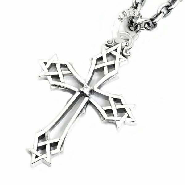 ディールデザイン ペンダント トップ アイアンクロス スカル