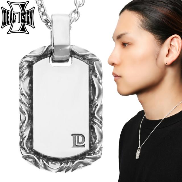 DEAL DESIGN ディールデザイン RT:FLAME TOP シルバー ネックレス ペンダント ペンダントトップ ドックタグ フレーム プレート 鏡面 トップ ヘッド