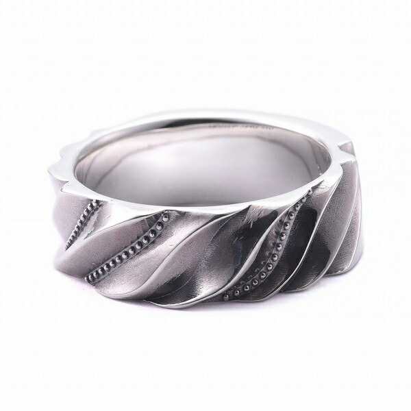 DEAL DESIGN ディールデザイン DRAPE CUT RING 7mm リング 9〜23号 指輪 シルバーリング メンズ 男性 幅広 太め シルバー950 シルバー