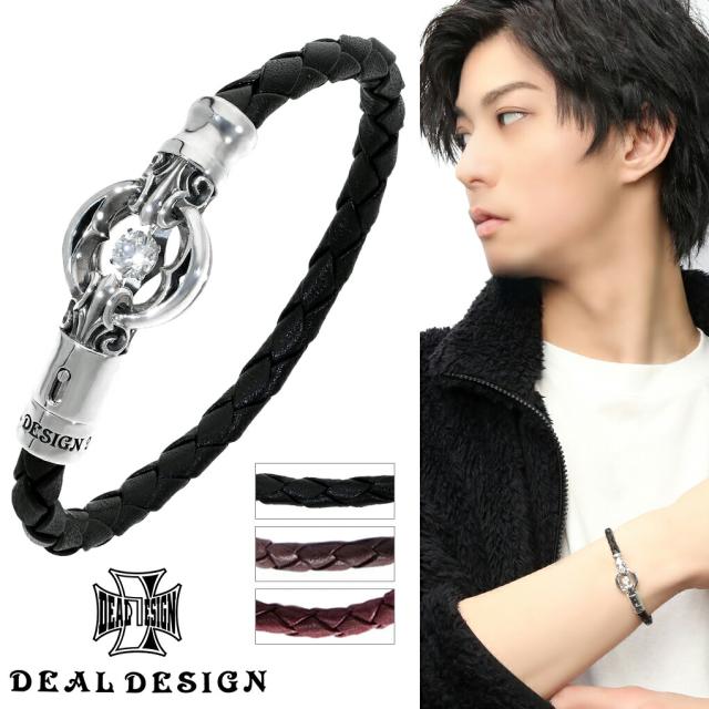 DEAL DESIGN ディールデザイン DSファングブレス ブレスレット レザーブレス 牛革 レザー シルバー925 ギフト シルバーアクセサリー メンズ