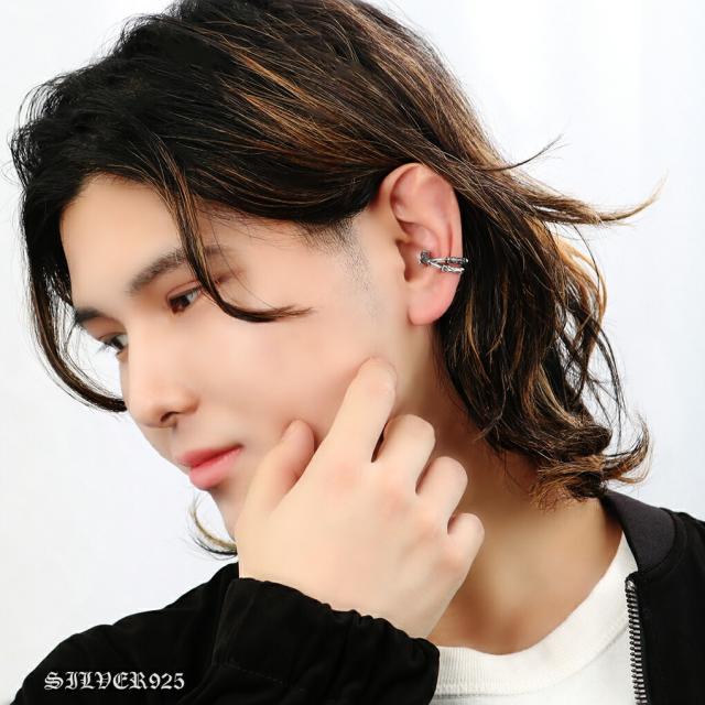 DEAL DESIGN 3Way イヤカフ ： レイヤード KG 1P 片耳用 イヤーカフ シルバー シルバー925 ノンホールピアス ノンホール イヤリング イヤークリップ_4
