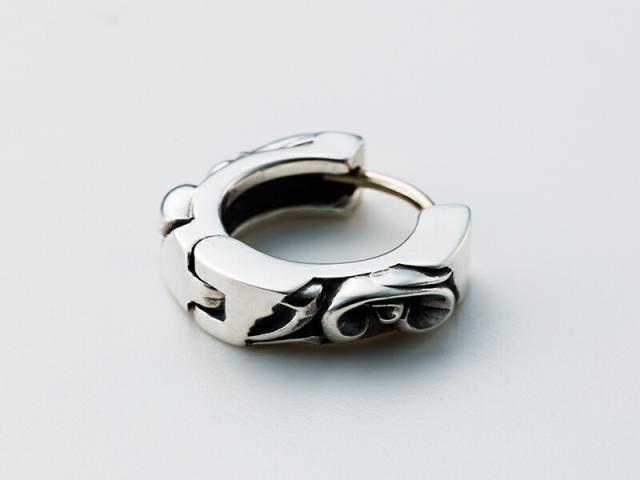 DEAL DESIGN ディールデザイン デケイドロックフープ 片耳 ピアス シルバーピアス シルバー925 メンズ ロック フープピアス ワンタッチ 印象的 フープ_2