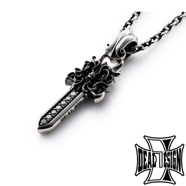 DEAL DESIGN ディールデザイン KGダガー with stone ミディアム トップ ヘッド ペンダントトップ ペンダント ネックレス シルバー925 メンズ ダガー