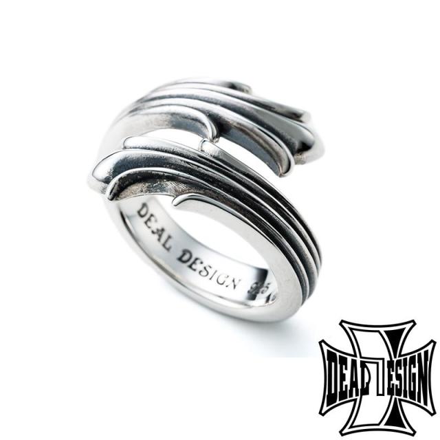DEAL DESIGN ディールデザイン フレアテイルリング リング 指輪 シルバー925 メンズ フレア リング リリー フリーサイズ 彫刻 テール