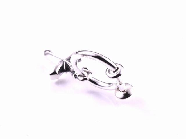 DEAL DESIGN ディールデザイン フリック イヤリング 引きつける 付き添い人 1P 片耳用 フープピアス ノン大広間ピアス しろがね色イヤリング