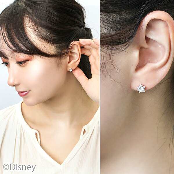 Disney ディズニー ミッキー スター ジルコニア シルバー ピアス Disney ディズニー ミッキー スター ジルコニア シルバー ピアス