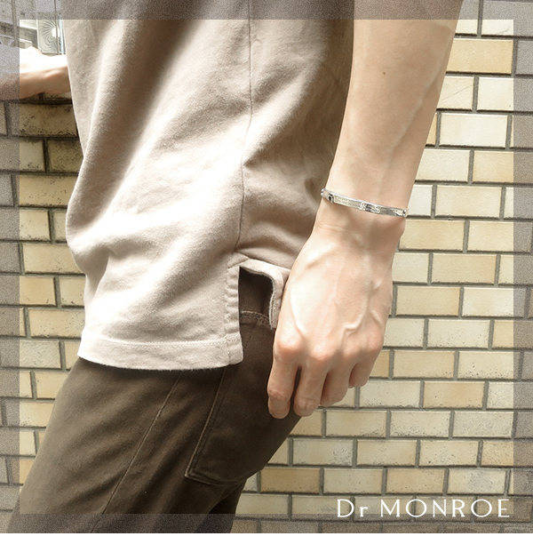 ドクターモンロー Dr MONROE メッセージスカルバングル シルバーバングル_3