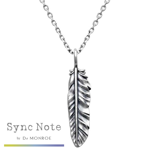 Dr MONROE ドクターモンロー シンクノート プレーンフェザーペンダント チェーン付き フェザー 羽根 ネックレス シルバーネックレス メンズ ネックレス ブランド