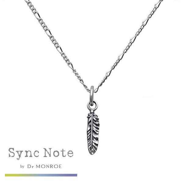Dr MONROE ドクターモンロー シンクノート ミニフェザーチャーム チェーン付き フェザー 羽根 ネックレス シルバーネックレス ペンダント メンズ ネックレス ブランド
