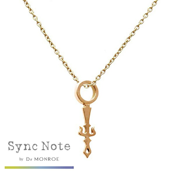Dr MONROE ドクターモンロー シンクノート K10 ゴールド 短針ペンダント チェーン付き 金 10K 10金 ゴールドネックレス ゴールドアクセ ブランド メンズの通販は