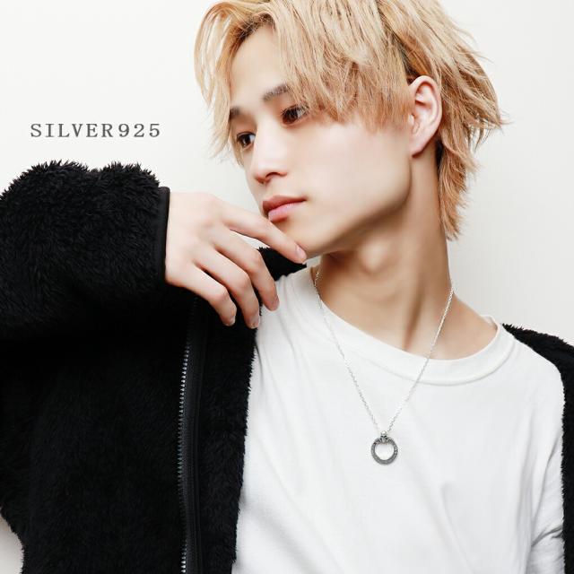 Dr MONROE ドクターモンロー リバティ スカル ネックレス チェーン付き メンズ ペンダント ドクロ 髑髏 骸骨 リング シルバー925 シルバー 輪っか_3