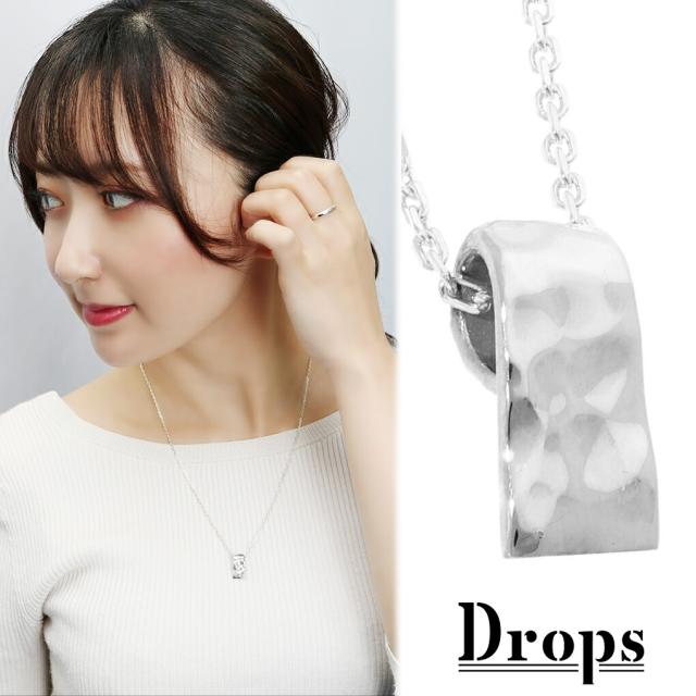 DROPS リフレクト ホイッスル シルバー ネックレス チェーン付き レディースネックレス シンプル プレート 槌目 鎚目 スクエア 長方形 レディース 12,320円