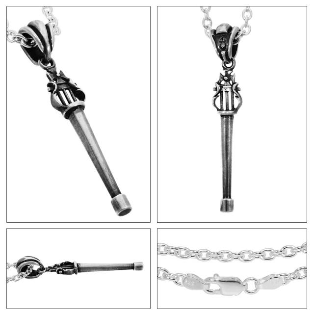 REGALIA ハープ 王笏 シルバー ネックレス ペンダント ペンダントトップ メンズネックレス 竪琴 たて琴 楽器 弦楽器 笏 王杖 杖 アクセサリー メンズ_4