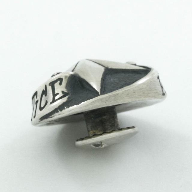 Rock and Justice EDEN エデン リボンウィズスタースタッズ コンチョ ボタン シルバー金具 シルバー925 ブランド シルバーアクセサリー Ribbon with_3