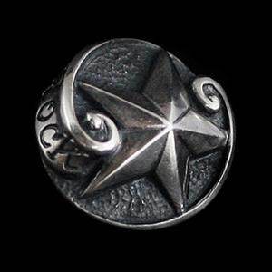 Rock and Justice EDEN エデン リボンウィズスタースタッズ コンチョ ボタン シルバー金具 シルバー925 ブランド シルバーアクセサリー Ribbon with_5