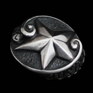 Rock and Justice EDEN エデン リボンウィズスタースタッズ コンチョ ボタン シルバー金具 シルバー925 ブランド シルバーアクセサリー Ribbon with_6