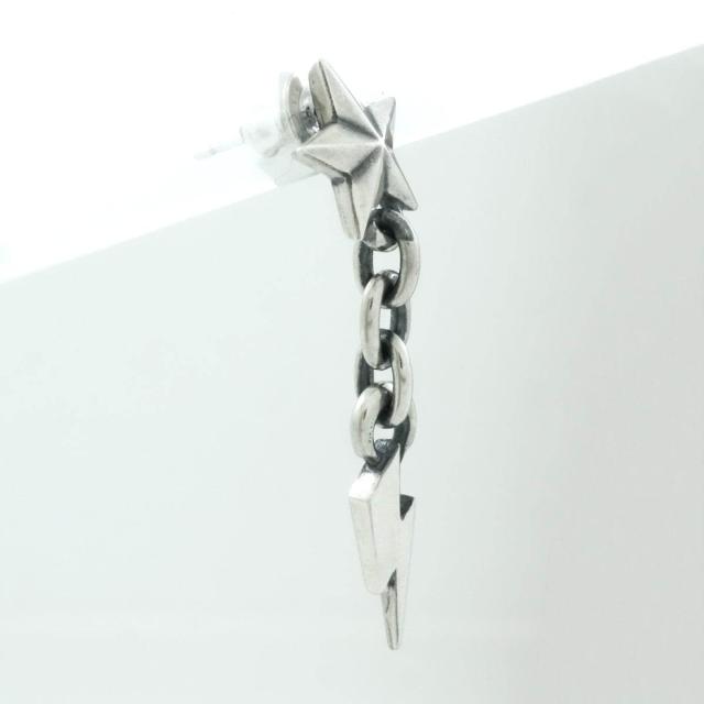 Rock and Justice EDEN エデン タイニースターピアス ウィズ ライトニングチェーン 1P 片耳用 シルバー925 ブランド シルバーアクセサリー Tiny Star_4