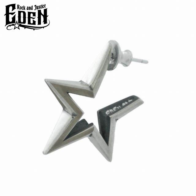 Rock and Justice EDEN エデン スターフープピアス 1P 片耳用 しろがね色925 ブランド名 しろがね色付属品 Star Hoop Pierce メンズ 成人男性 彼 一般受け