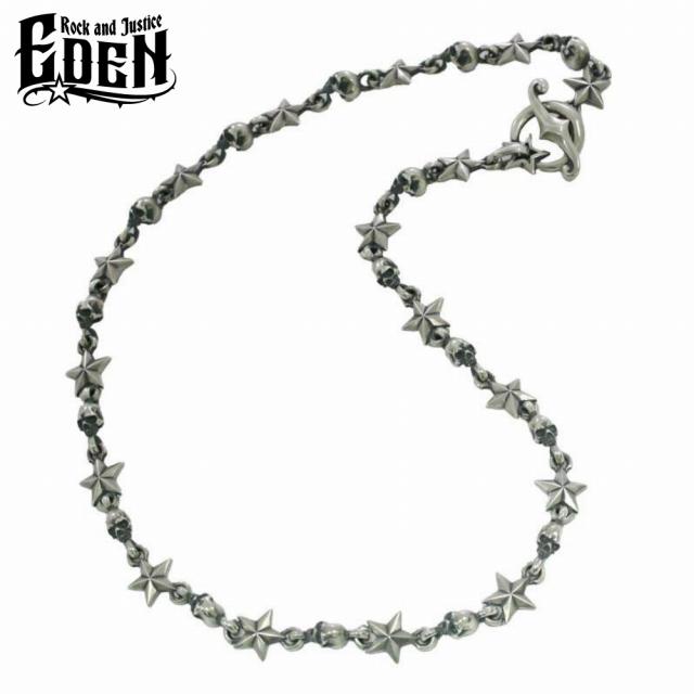 Rock and Justice EDEN エデン タイニースターアンドスカルネックレス 50cm ネックレス シルバー925 ブランド シルバーアクセサリー Tiny Star and