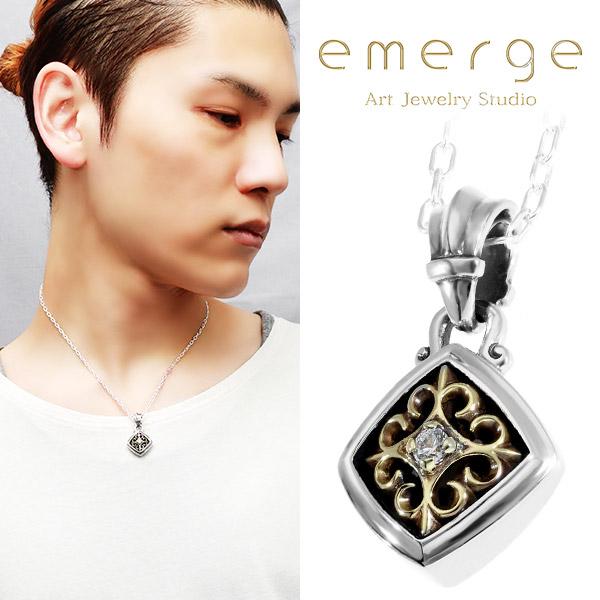 emerge エマージュ グローリー コンビ ペンダント チェーン付き シルバーネックレス シルバー ネックレス シルバー925 シルバーアクセ_1