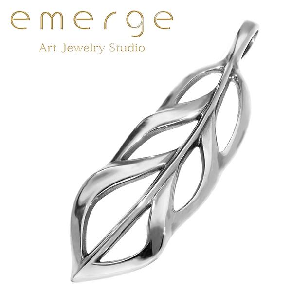 emerge エマージュ スケルトン フェザー ペンダントトップ チェーンなし ネックレストップ ペンダント トップ ヘッド シルバー 羽 羽根
