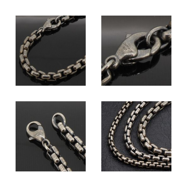 シンプル チェーンブレスレット ハード シック ブレスレット バングル 腕輪 シルバー925 銀 シルバーアクセサリー_1