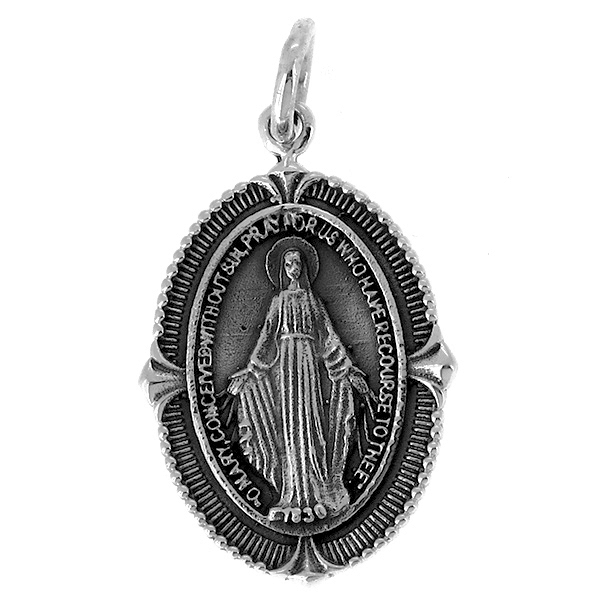 マリア ペンダントトップ ペンダントヘッド(チェーンなし) 不思議のメダイ オーバル ネックレス ペンダント シルバー925 銀の通販は 5,009円